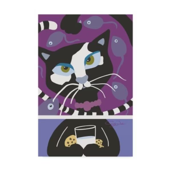 Cindy Wider 'Cat Nap Dreams' Canvas Art, 30x47, Trademark Fine Art, Mfr#: ALI41719-C3047GG